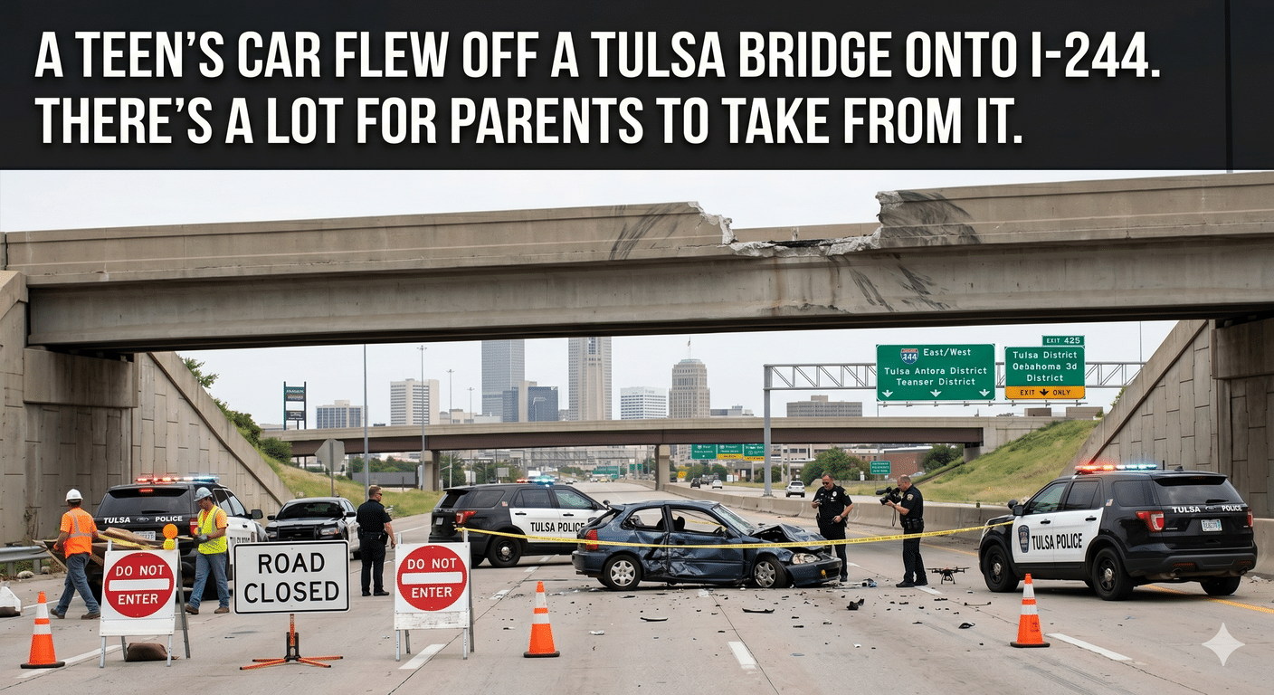 A Teen's Car Flew Off a Tulsa Bridge Onto I-244. There's a Lot for Parents to Take From It.
