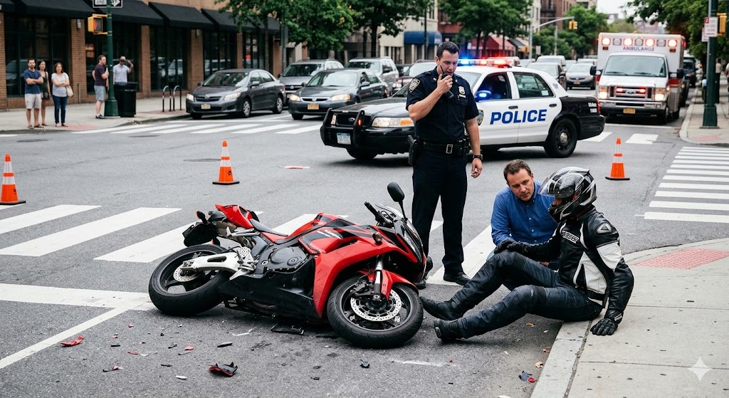 oklahoma motorcycle accident scene